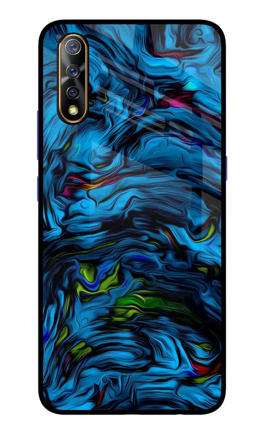 Dark Blue Abstract Vivo S1/Z1x Glass Case