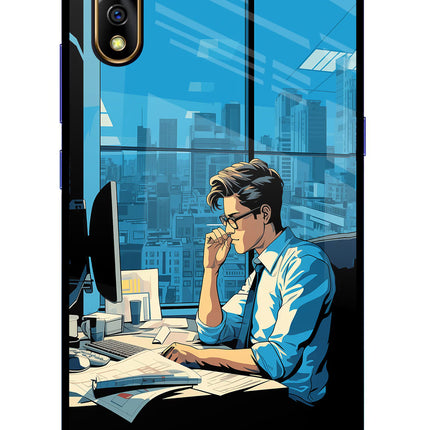 Focused Hustler (AI Generated) Vivo S1/Z1x Glass Case