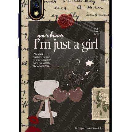 I am just a girl Vivo S1/Z1x Glass Case