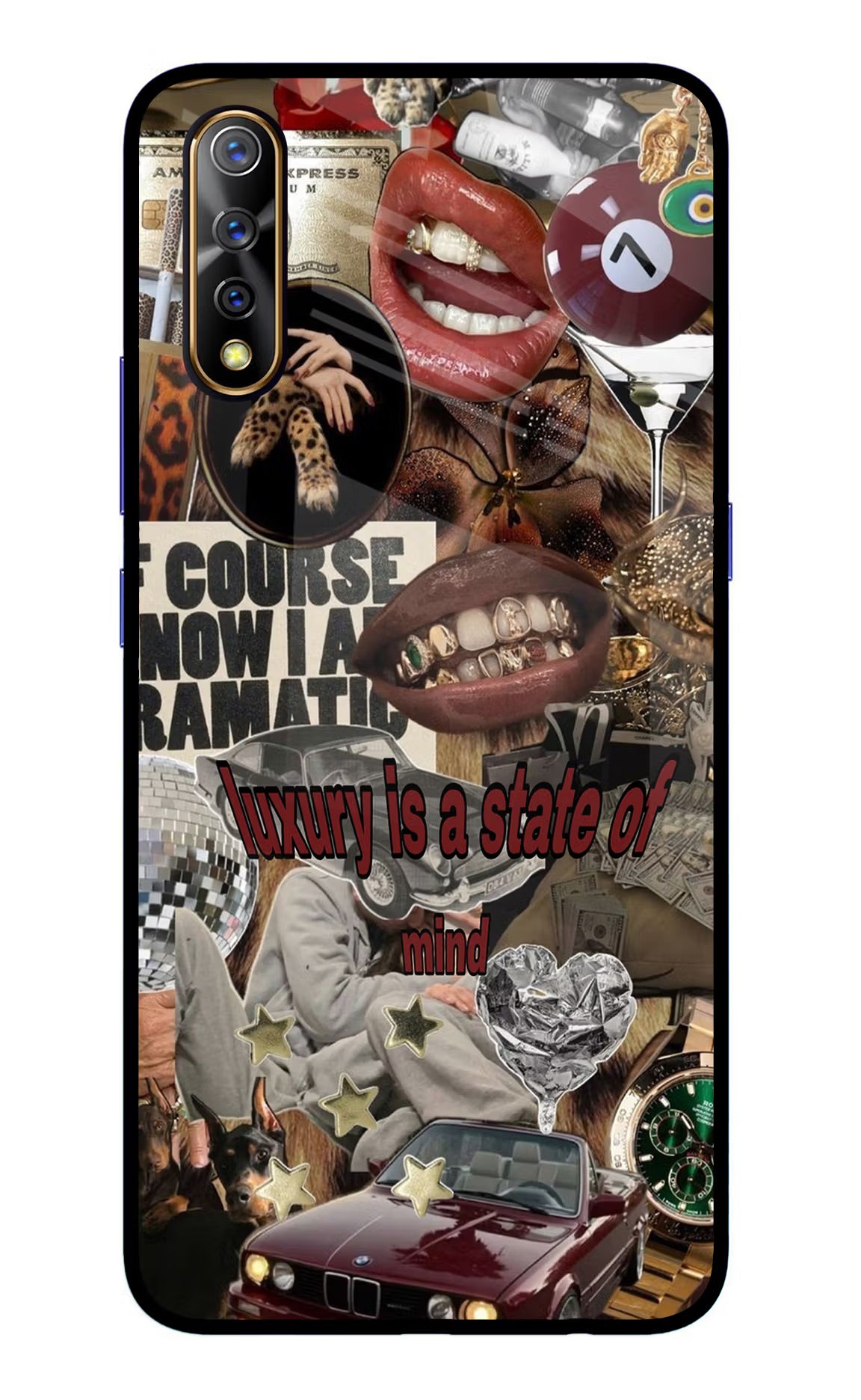 Luxury Vivo S1/Z1x Glass Case Back Cover by Casekaro