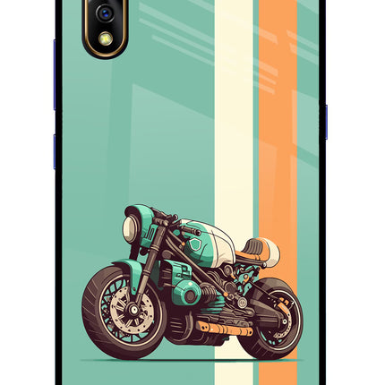 Striped Moto Drift Vivo S1/Z1x Glass Case