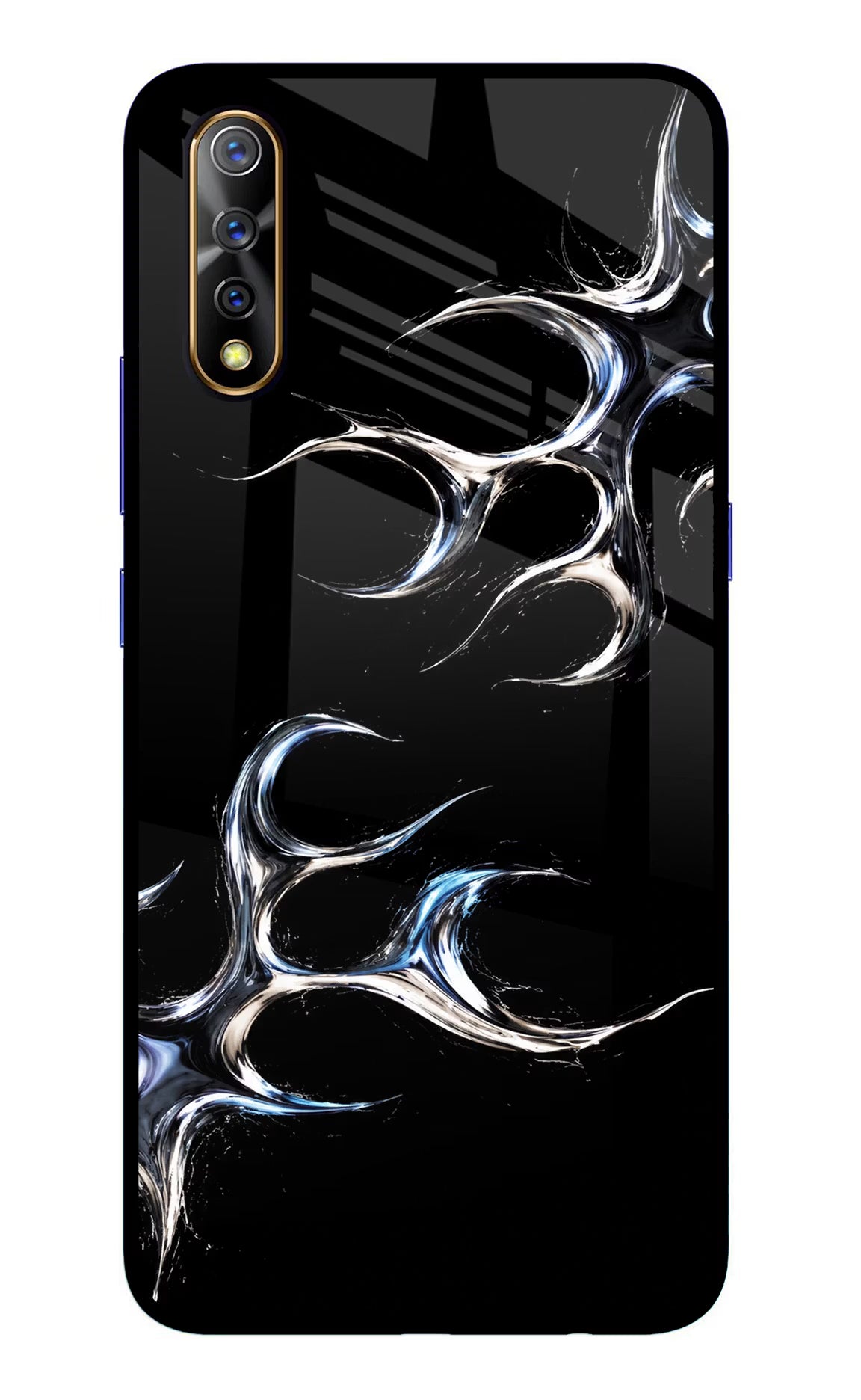 Chrome Tribal Vivo S1/Z1x Glass Case Back Cover by Casekaro
