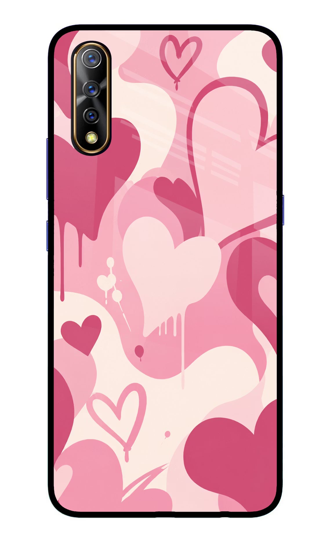 Hearty case Vivo S1/Z1x Glass Case Back Cover by Casekaro