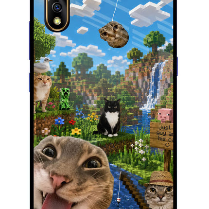 Minecraft Cat Chaos Vivo S1/Z1x Glass Case