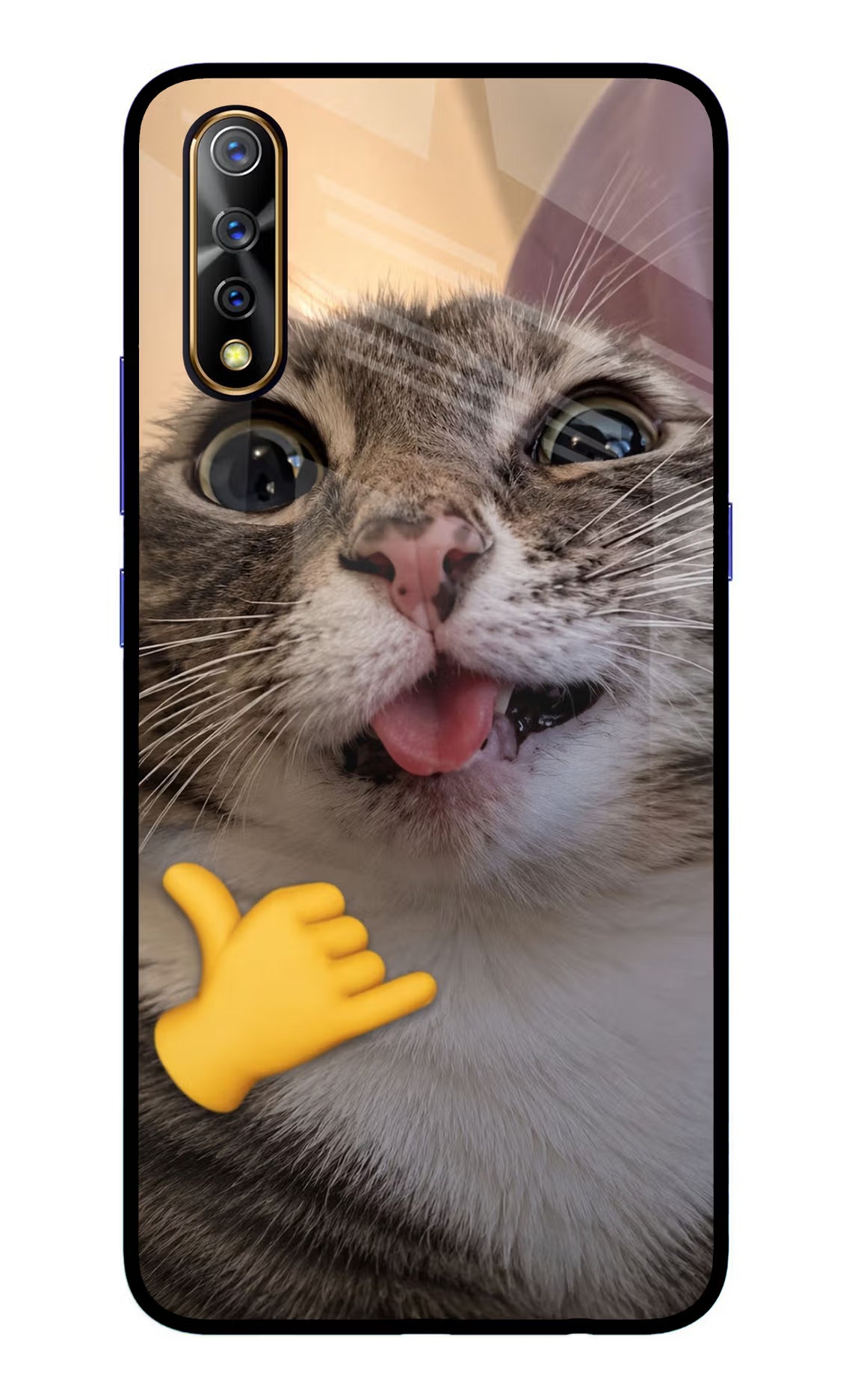 Silly Cat Call Vivo S1/Z1x Glass Case