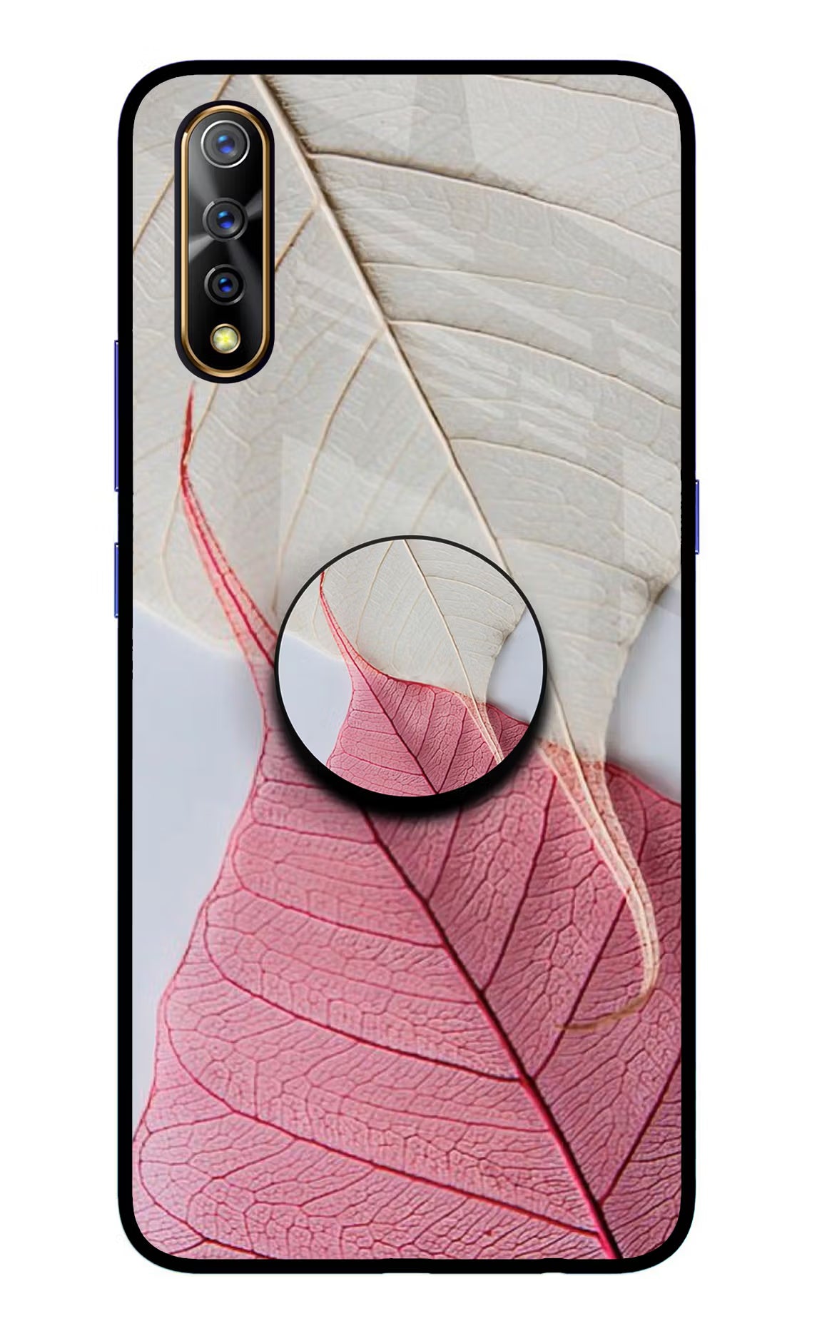 White Pink Leaf Vivo S1/Z1x Pop Case by Casekaro