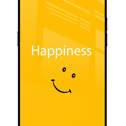 Happiness With Smiley Realme C2 Glass Case Back Cover by Casekaro
