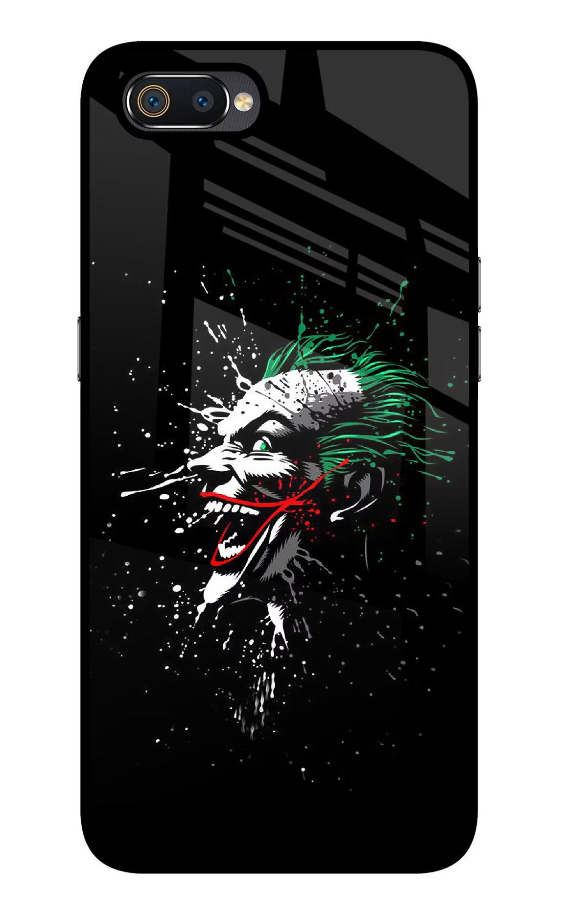 Joker Realme C2 Glass Case Back Cover by Casekaro