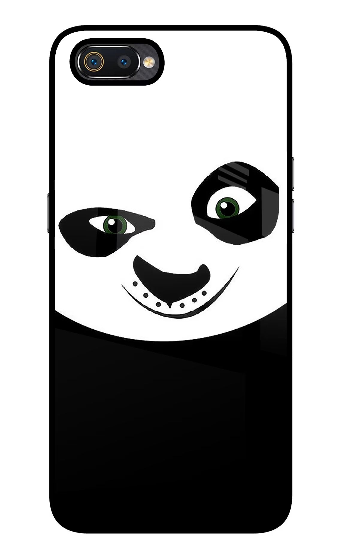 Panda Realme C2 Glass Case Back Cover by Casekaro