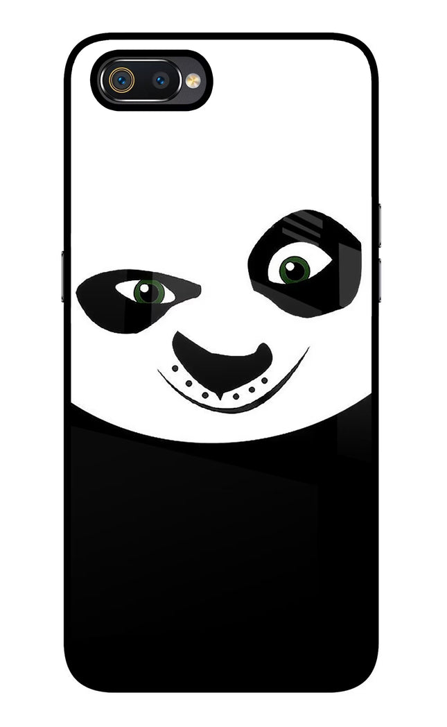 Panda Realme C2 Glass Case Back Cover by Casekaro
