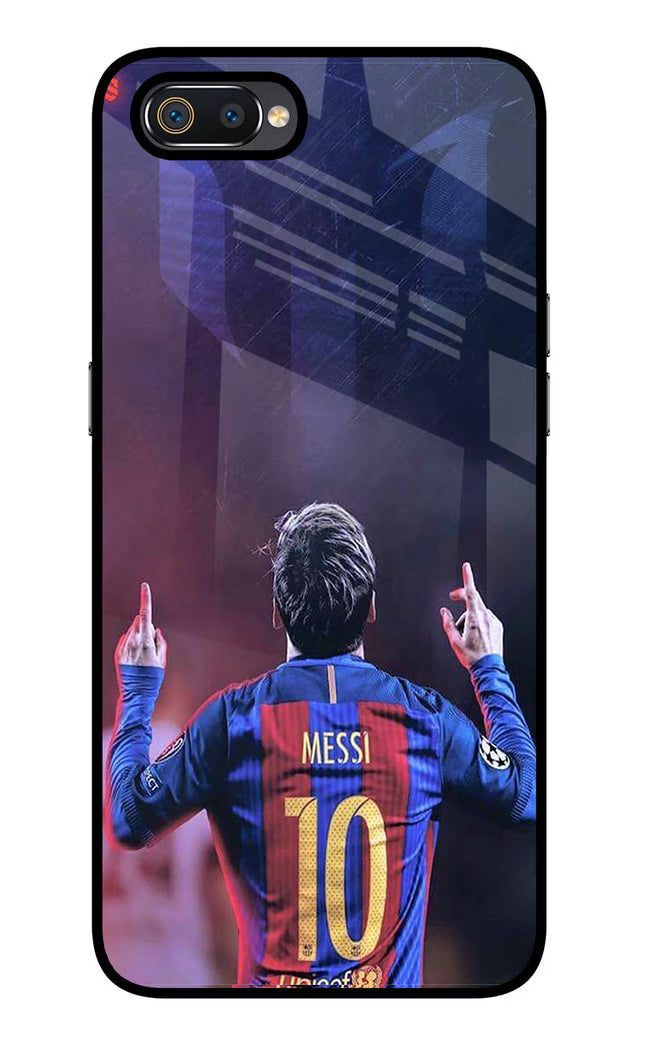 Messi Realme C2 Glass Case Back Cover by Casekaro