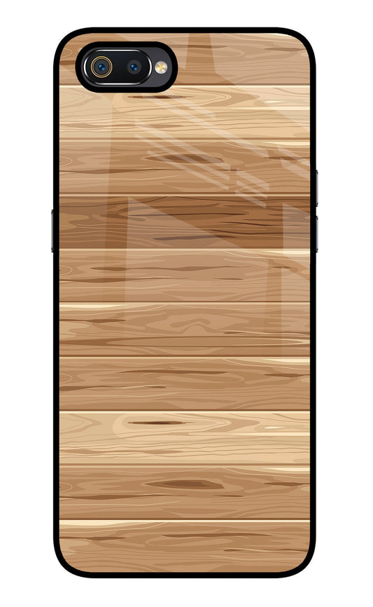 Wooden Vector Realme C2 Glass Case