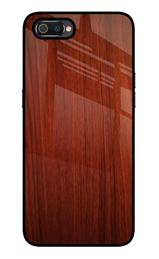 Wooden Plain Pattern Realme C2 Glass Case