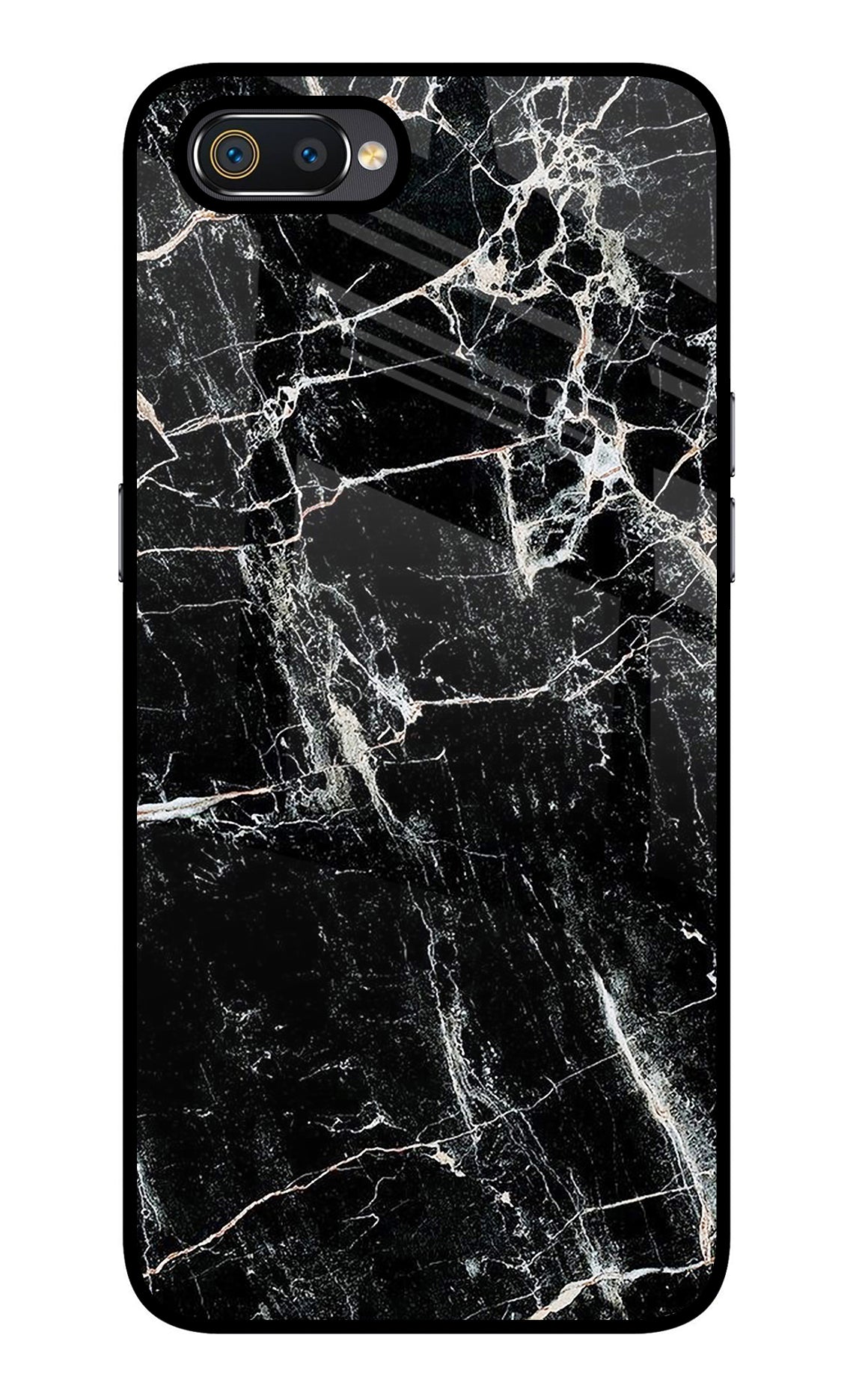 Black Marble Texture Realme C2 Back Cover