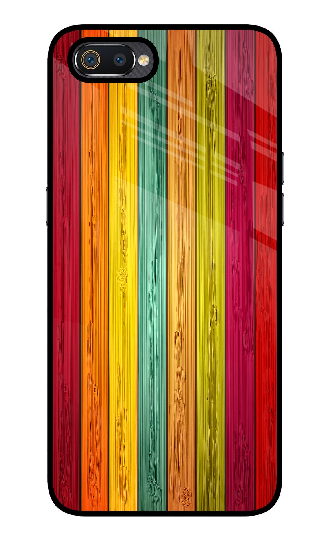 Multicolor Wooden Realme C2 Back Cover