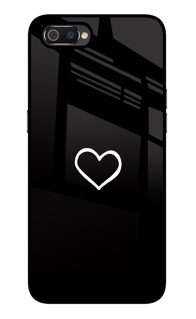Heart Realme C2 Glass Case Back Cover by Casekaro