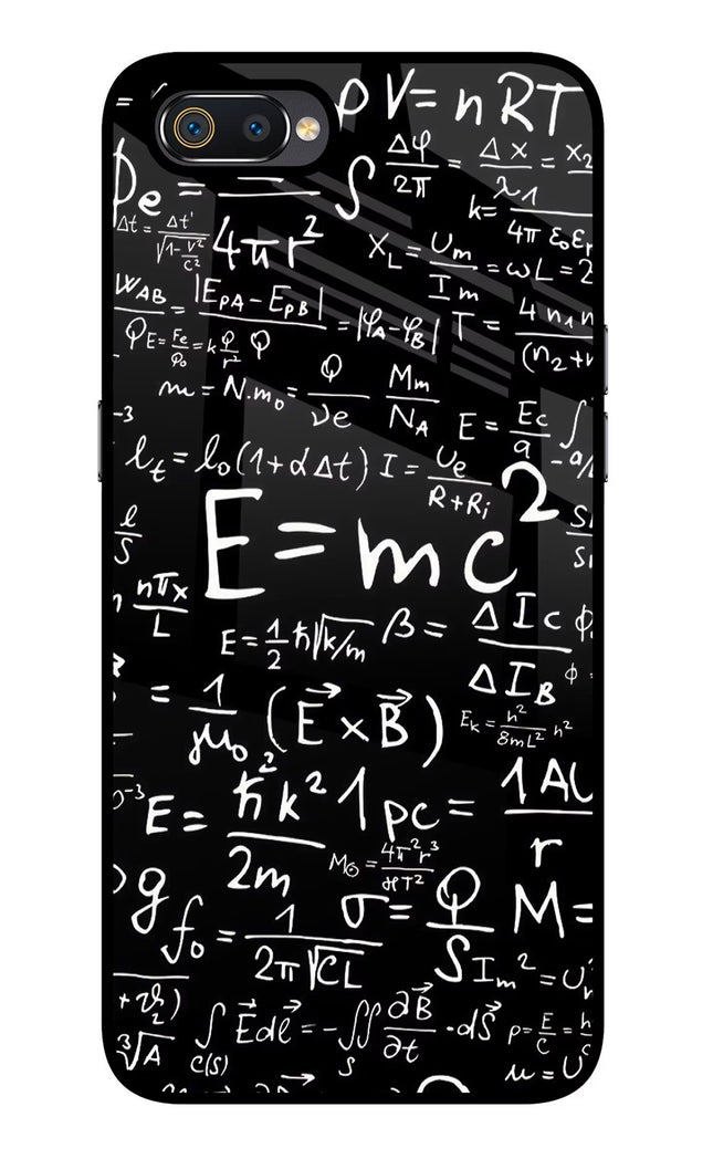 Physics Formula Realme C2 Glass Case Back Cover by Casekaro