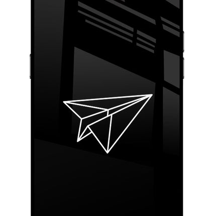 Paper Plane White Realme C2 Glass Case Back Cover by Casekaro