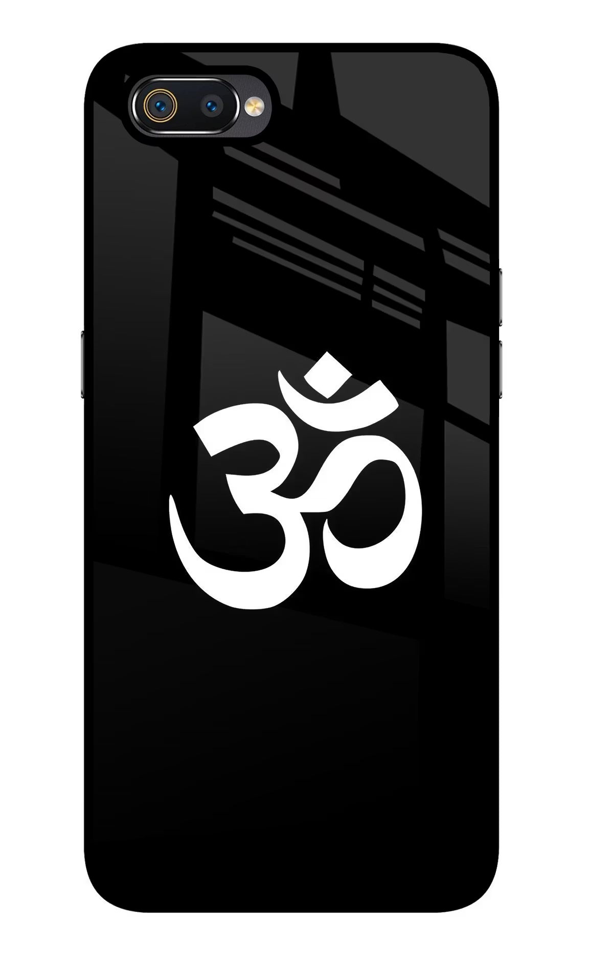Om Realme C2 Glass Case Back Cover by Casekaro