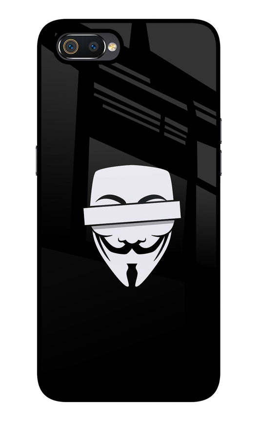 Anonymous Face Realme C2 Glass Case