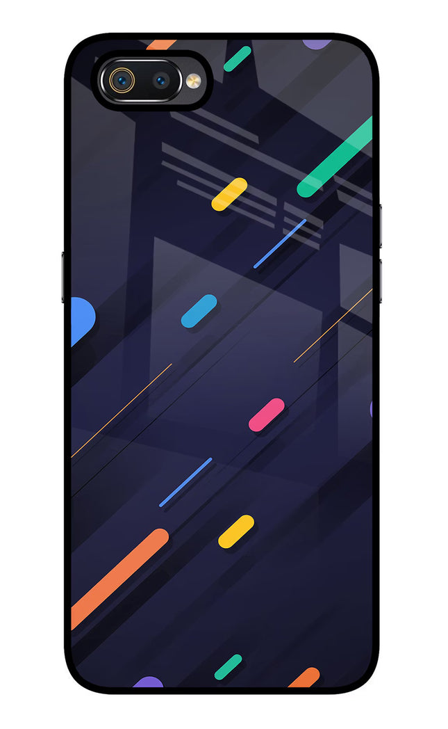 Abstract Design Realme C2 Glass Case Back Cover by Casekaro