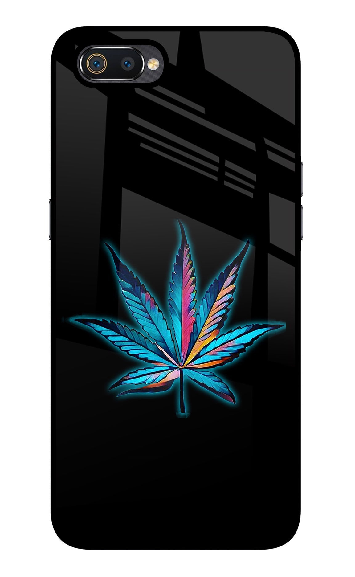 Weed Realme C2 Glass Case