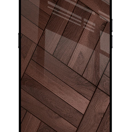 Wooden Texture Design Realme C2 Glass Case Back Cover by Casekaro