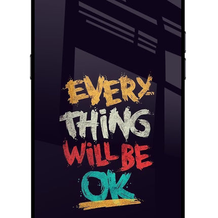 Everything Will Be Ok Realme C2 Glass Case Back Cover by Casekaro