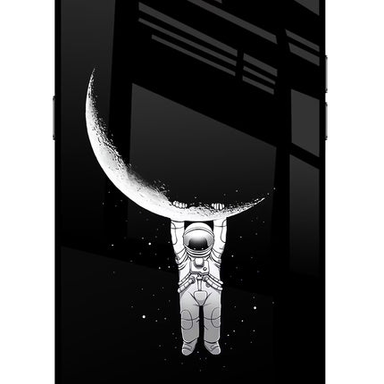 Moon Space Realme C2 Glass Case Back Cover by Casekaro