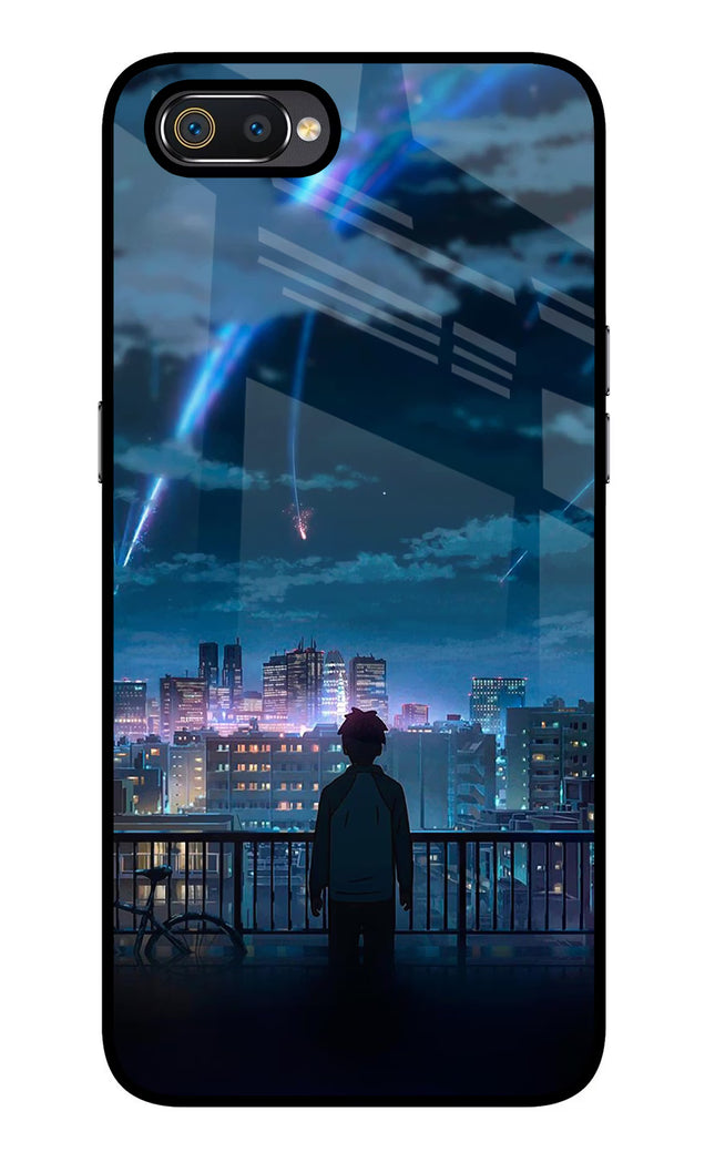 Anime Realme C2 Glass Case Back Cover by Casekaro