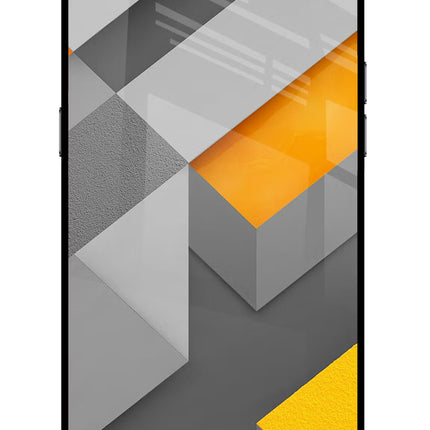 Abstract Realme C2 Glass Case Back Cover by Casekaro