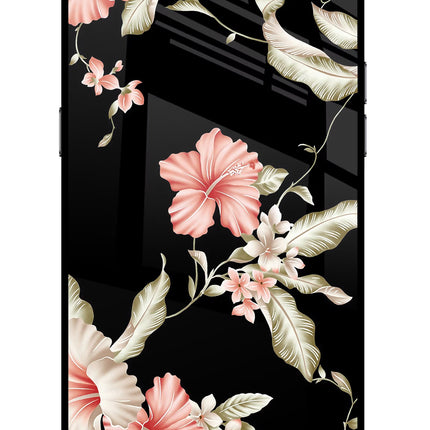 Flowers Realme C2 Glass Case Back Cover by Casekaro