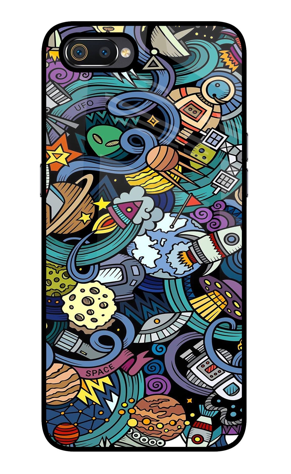 Space Abstract Realme C2 Back Cover