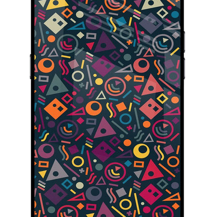 Geometric Abstract Realme C2 Glass Case Back Cover by Casekaro