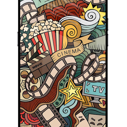 Cinema Abstract Realme C2 Glass Case Back Cover by Casekaro