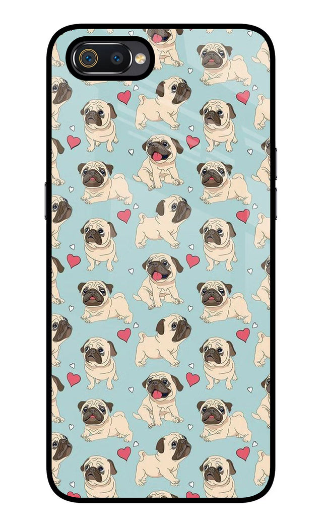 Pug Dog Realme C2 Glass Case Back Cover by Casekaro