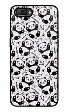 Cute Panda Realme C2 Glass Case Back Cover by Casekaro