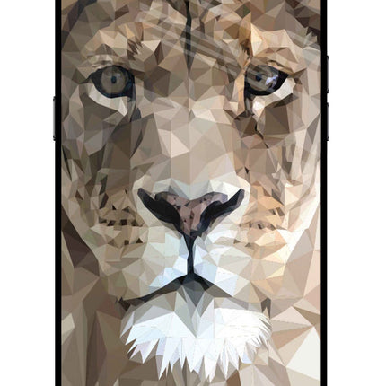 Lion Art Realme C2 Glass Case Back Cover by Casekaro