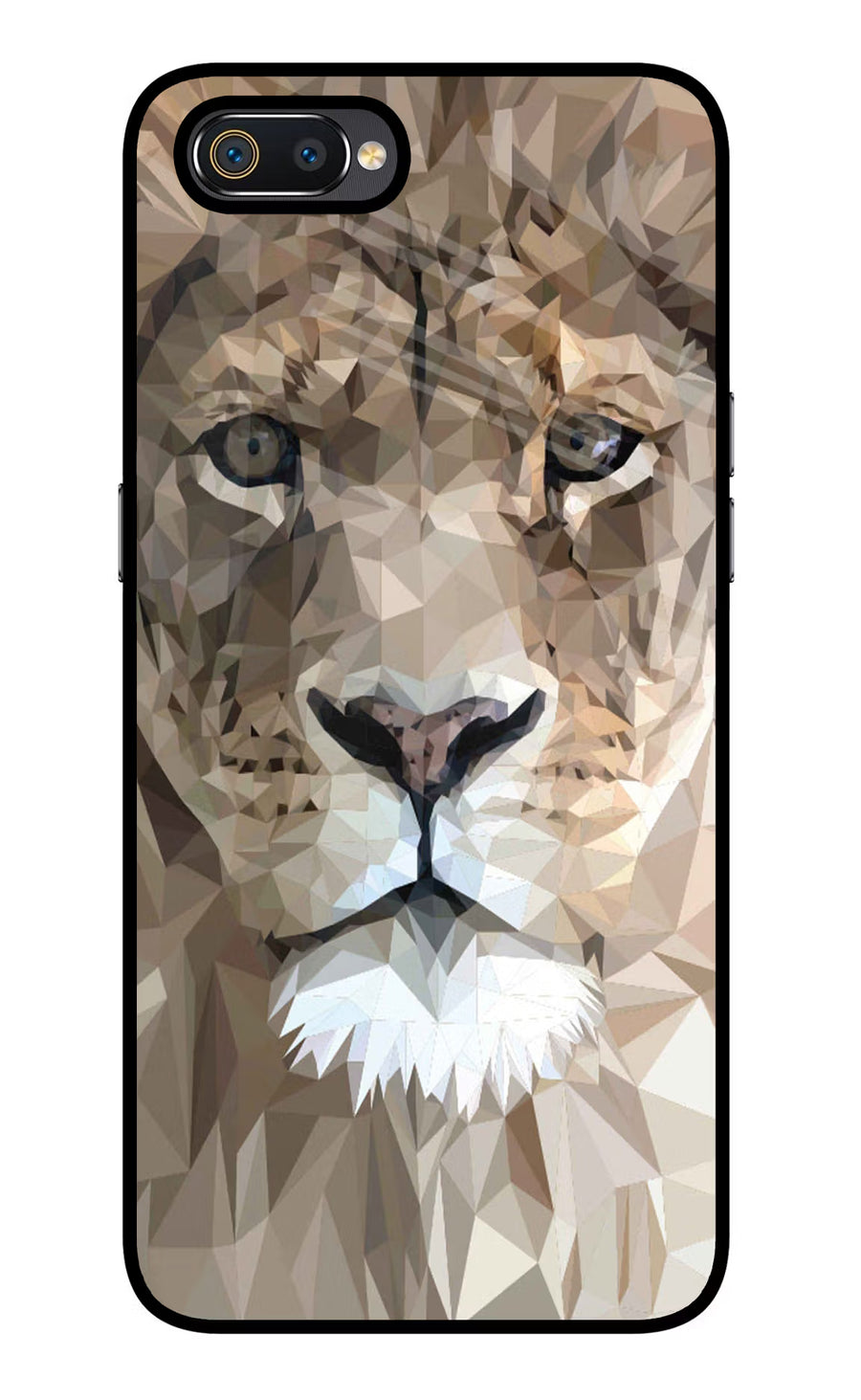 Lion Art Realme C2 Back Cover, Glass case