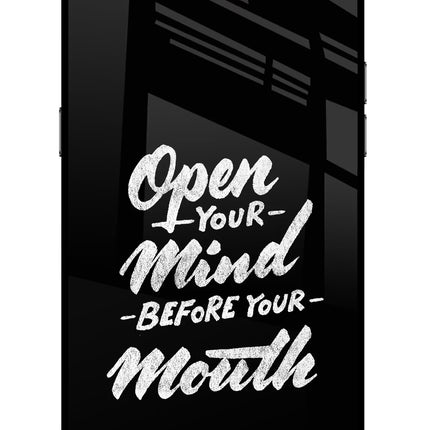Open Your Mind Before Your Mouth Realme C2 Glass Case Back Cover by Casekaro