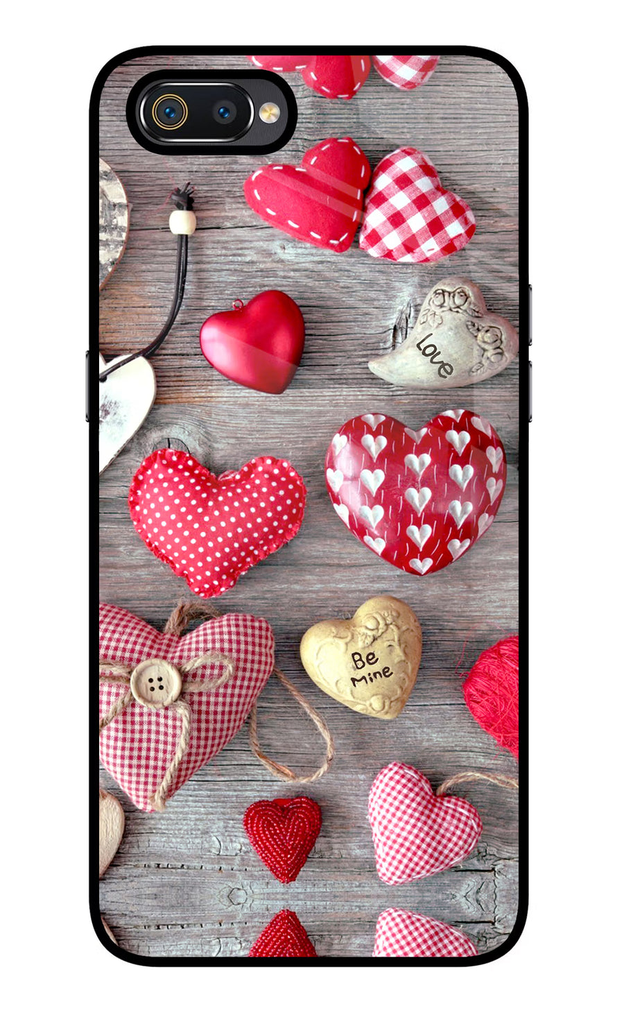 Love Wallpaper Realme C2 Back Cover, Glass case
