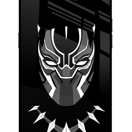 Black Panther Realme C2 Glass Case Back Cover by Casekaro