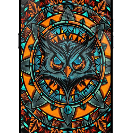 Angry Owl Art Realme C2 Glass Case Back Cover by Casekaro
