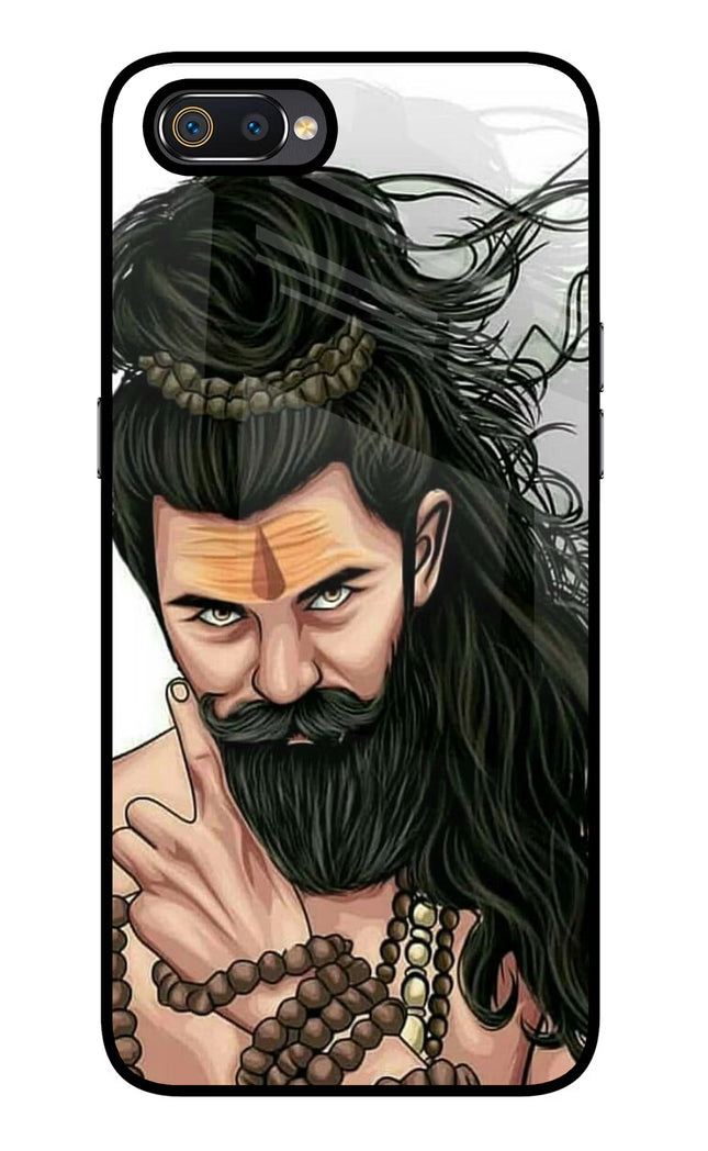 Mahadev Realme C2 Glass Case Back Cover by Casekaro