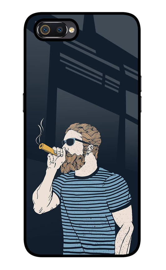 Smoking Realme C2 Glass Case