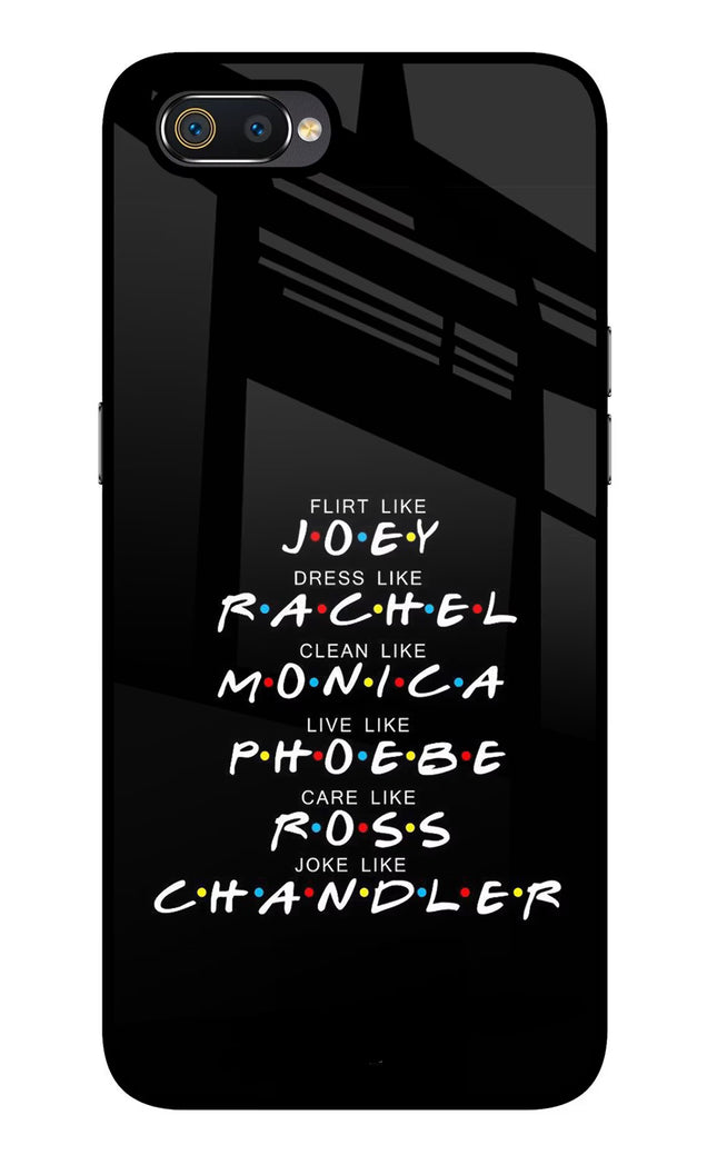FRIENDS Character Realme C2 Glass Case Back Cover by Casekaro