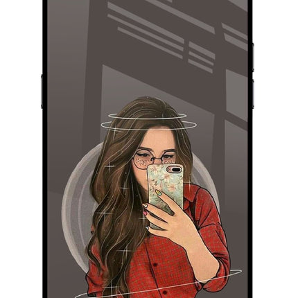 Selfie Queen Realme C2 Glass Case Back Cover by Casekaro
