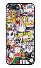 Sticker Bomb Realme C2 Glass Case