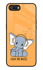 High On Music Realme C2 Glass Case