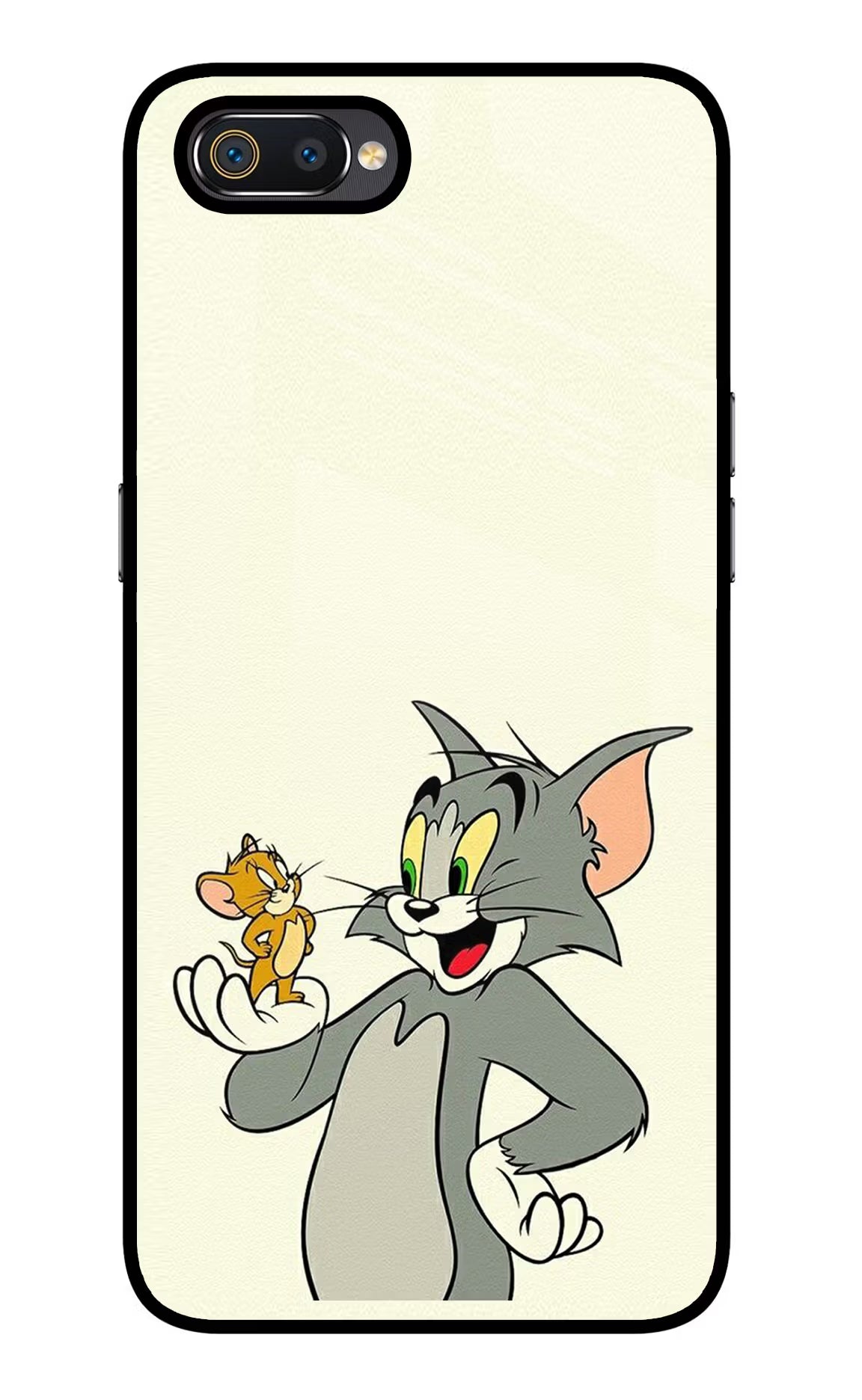 Tom & Jerry Realme C2 Glass Case Back Cover by Casekaro